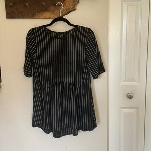 Striped Peplum Shirt